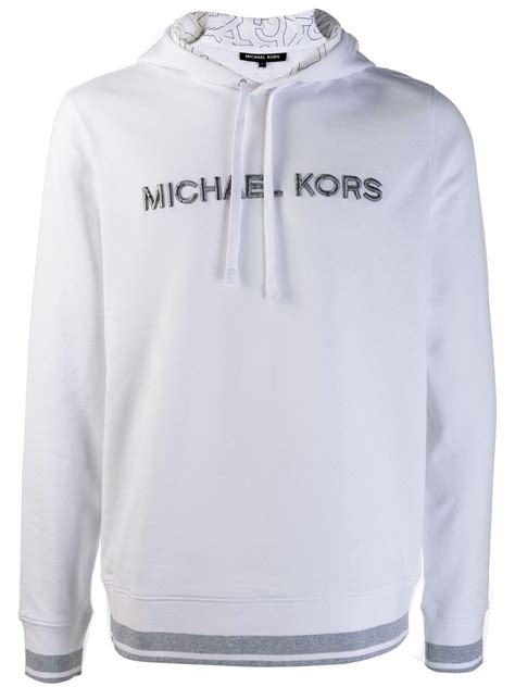 michael kors grommet hoodie white women large|Women's Michael Kors Collection Sweaters .